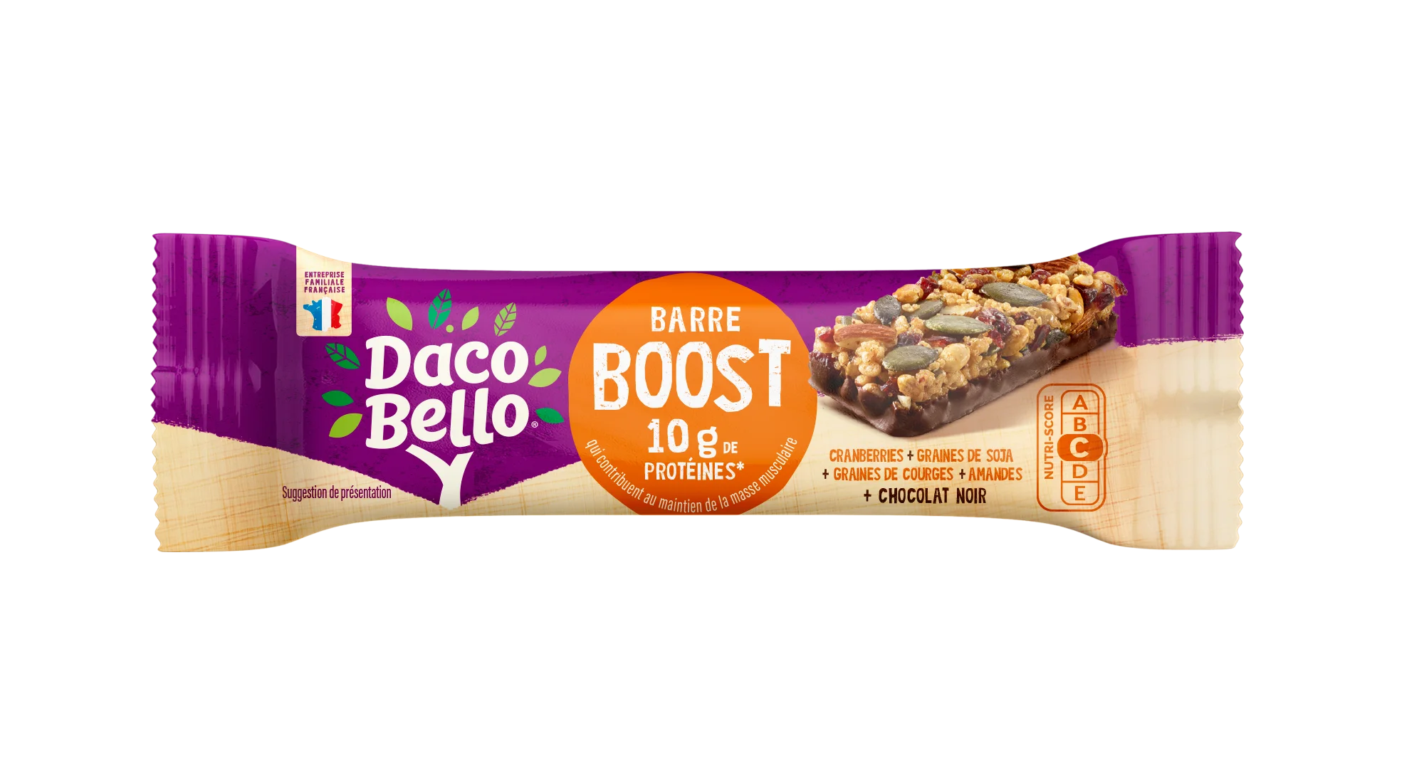 daco-bello-barre-prot-in-e-boost-42g-cranberries-chocolat image 1