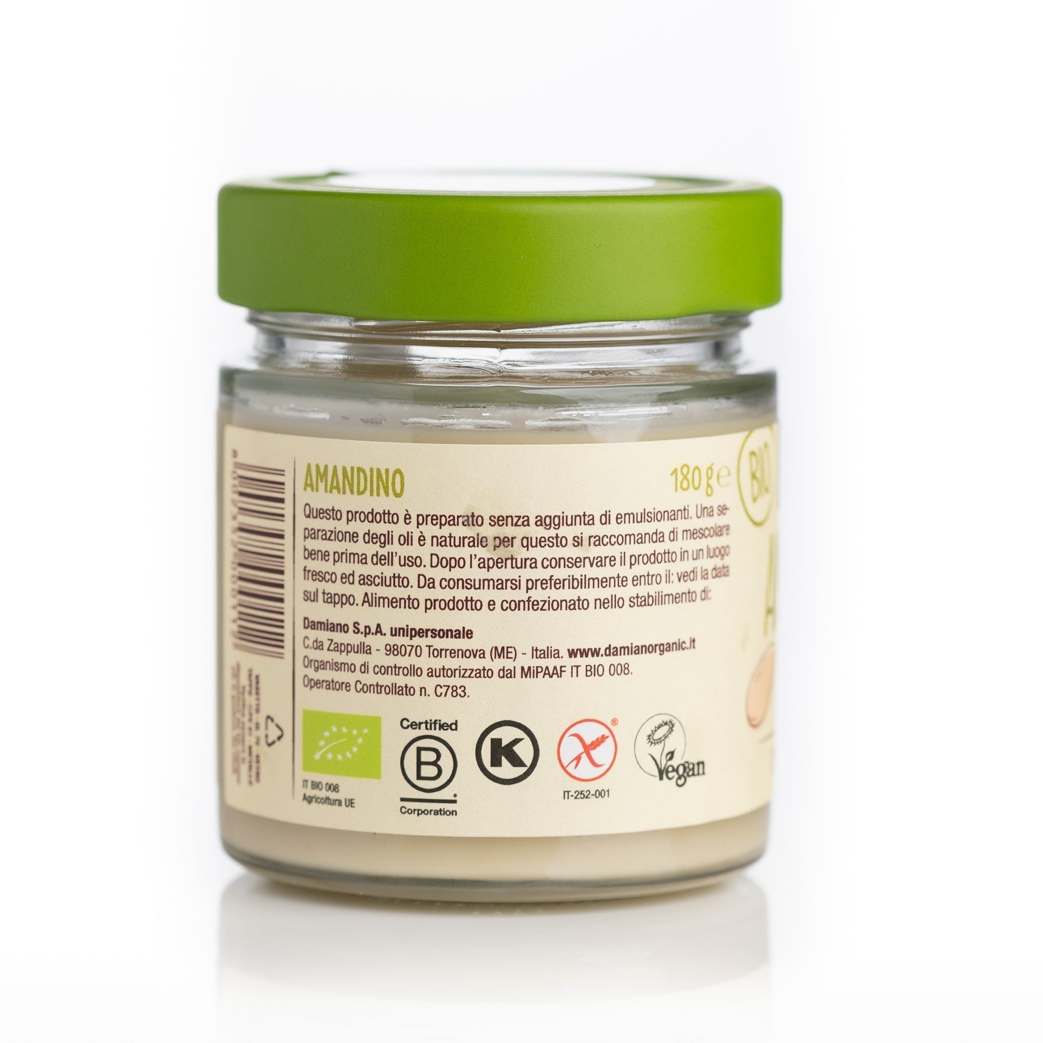 damiano-amandino-pur-e-amande-crunchy-bio-180g image 4
