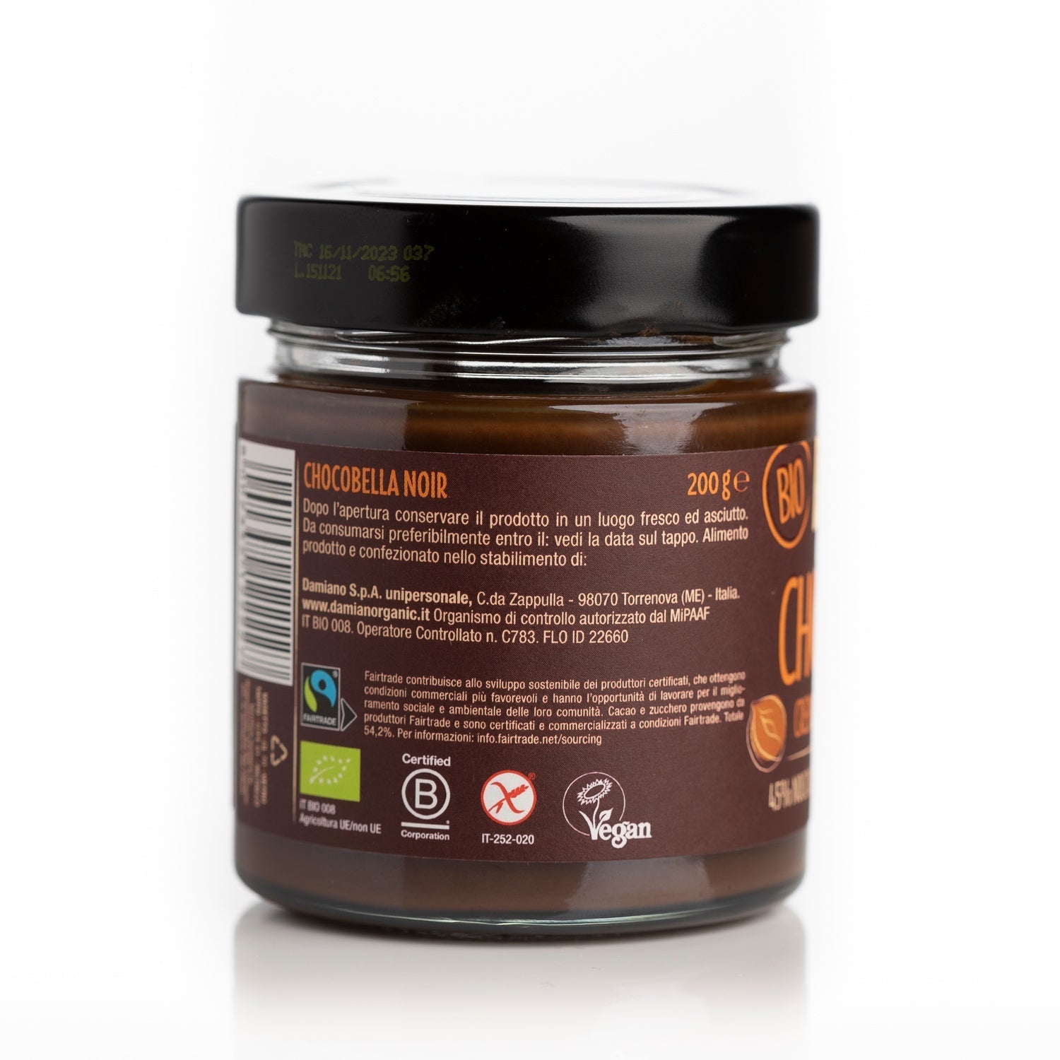 damiano-chocobella-noir-p-te-tartiner-orange-chocolat-fondant-200g image 4