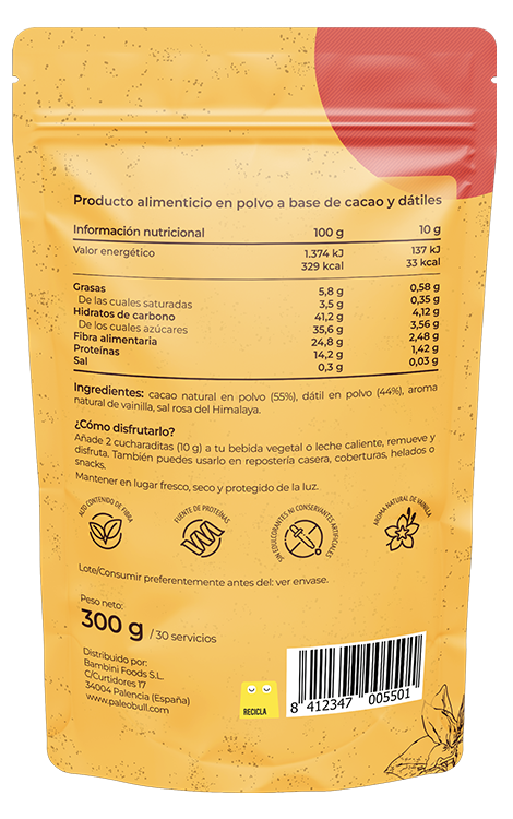 paleobull-dakaw-cacao-poudre-300-g-datte-vanille image 2