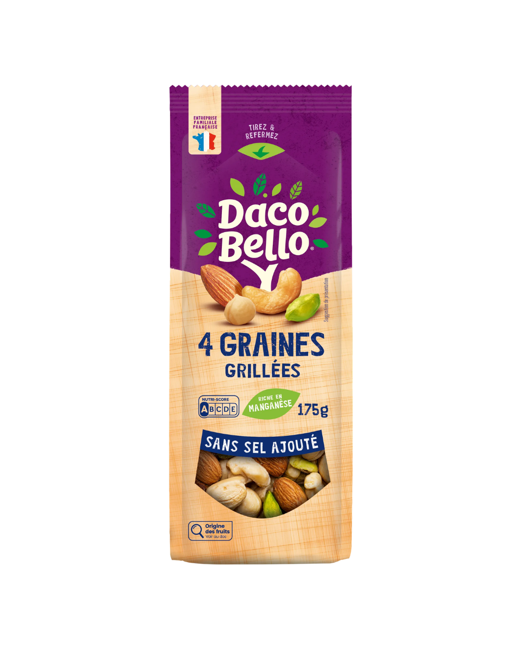 daco-bello-mix-4-graines-m-lange-ap-ritif-175g-sans-sel image 1