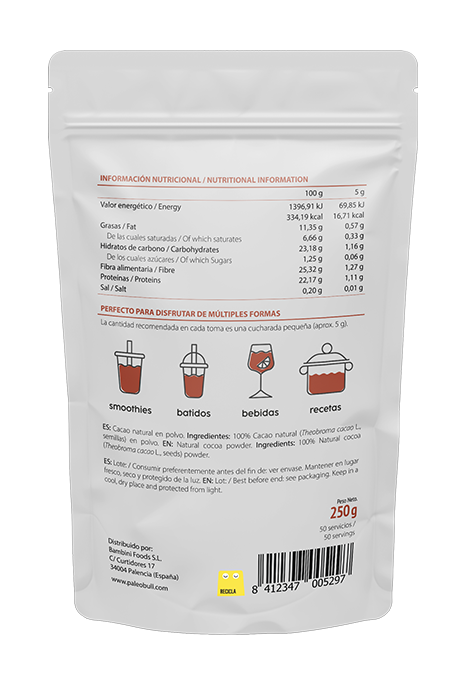 paleobull-superfoods-cacao-poudre-250-g-bio image 2