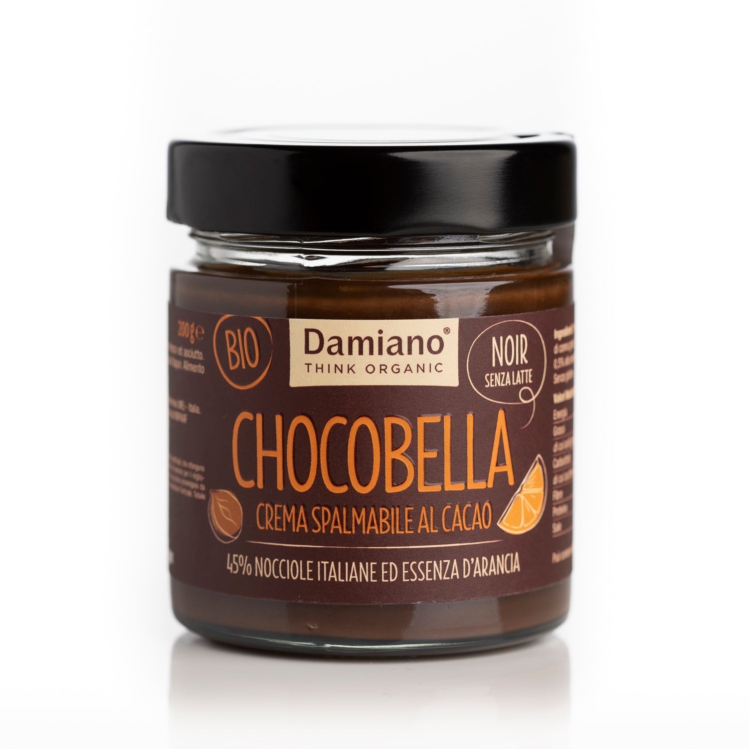 damiano-chocobella-noir-p-te-tartiner-orange-chocolat-fondant-200g image 3