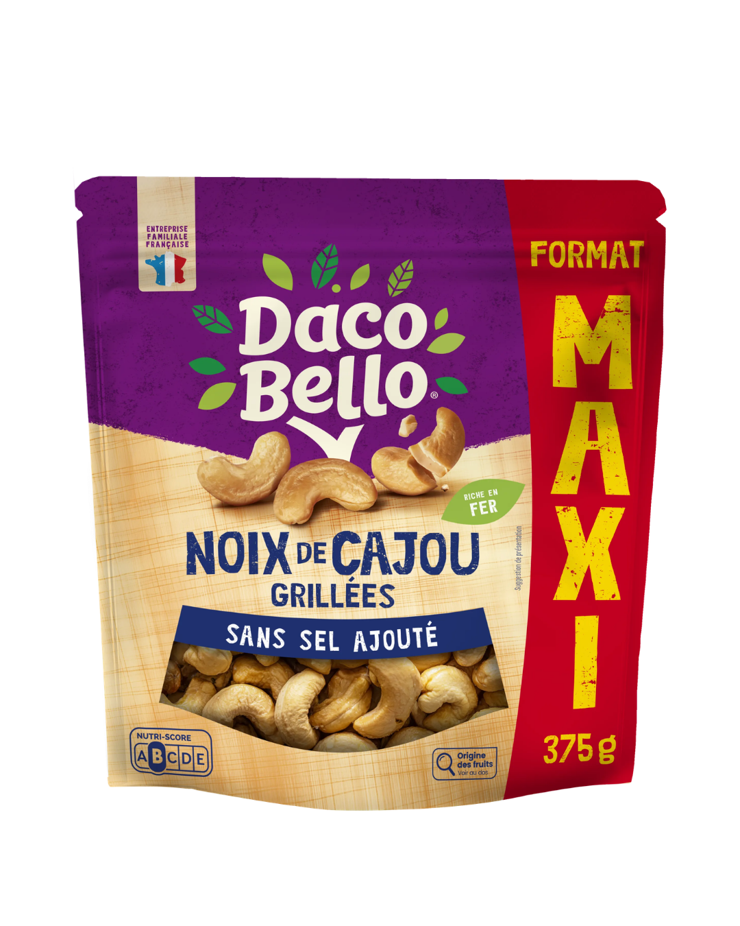 daco-bello-mix-noix-de-cajou-grill-es-nature-375g-sans-sel image 1