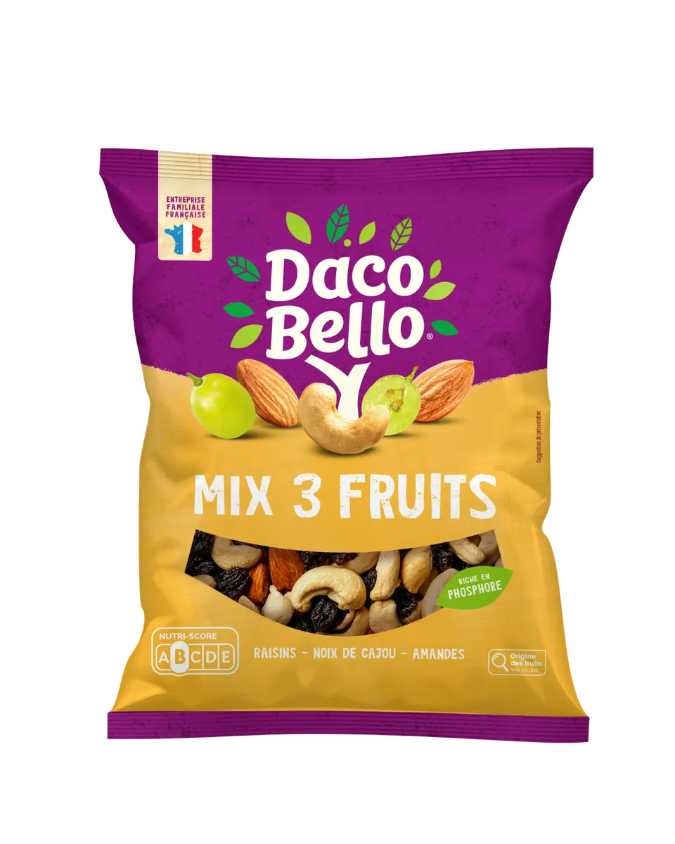daco-bello-mix-3-fruits-raisins-amandes-cajou-400-g image 1