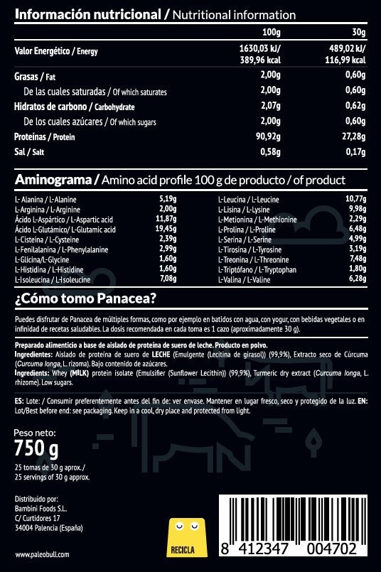 paleobull-panacea-isolat-de-whey-neutre-350-g-herbe image 4