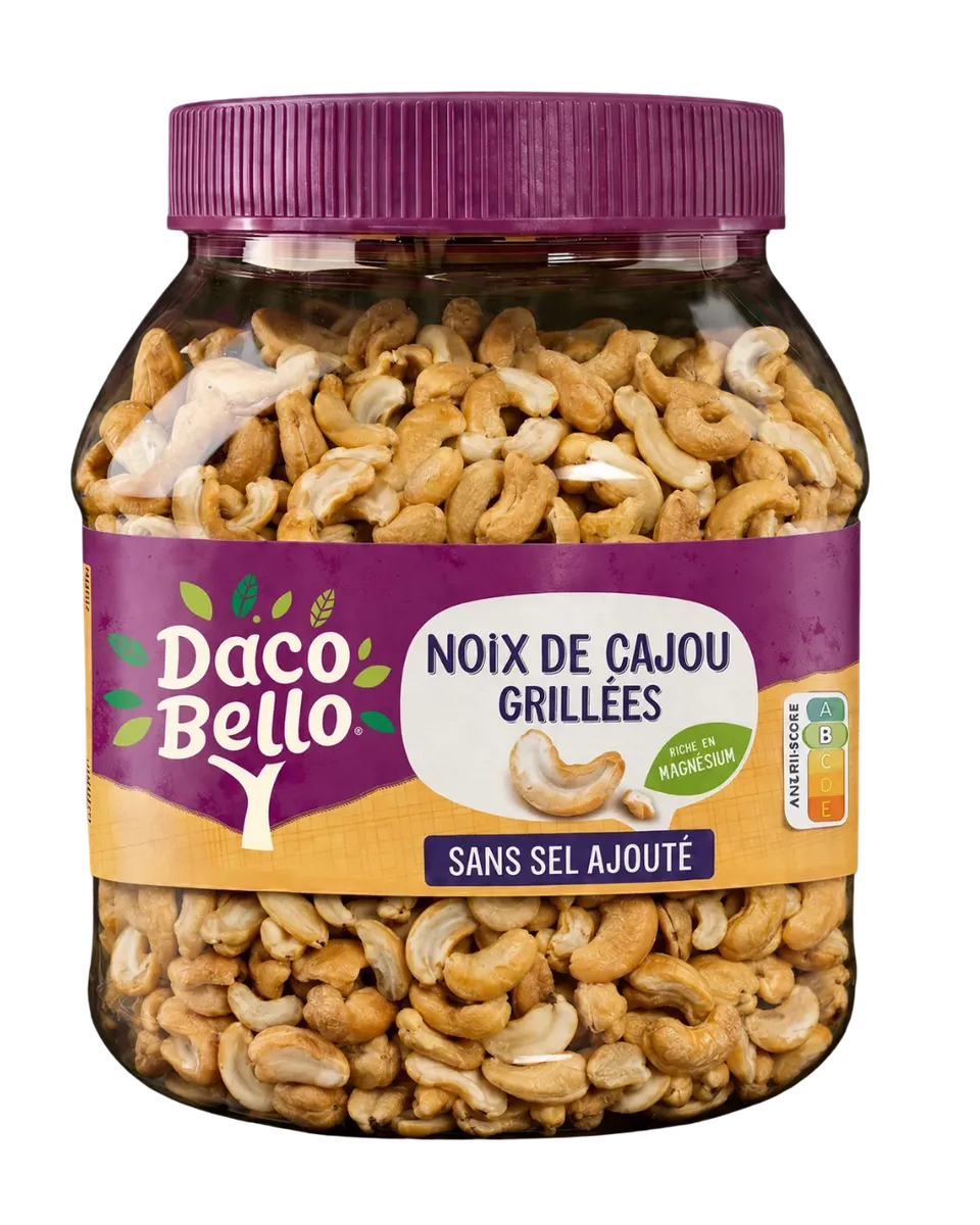 daco-bello-mix-noix-de-cajou-grill-es-sans-sel-pot-1kg image 1