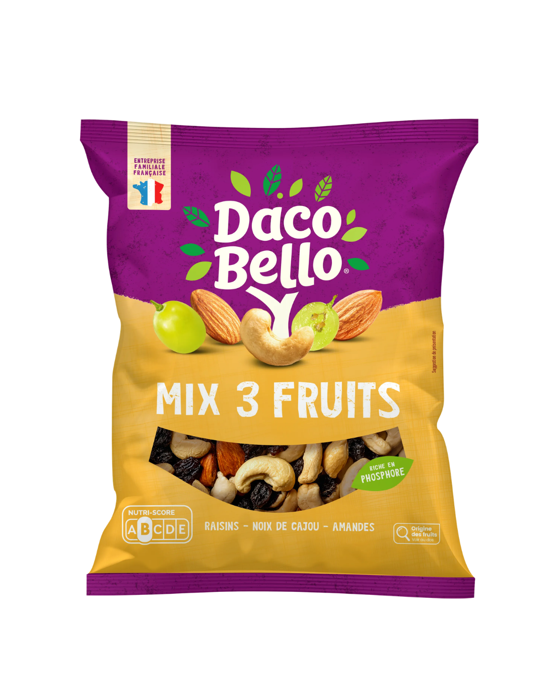 daco-bello-mix-3-fruits-raisins-amandes-cajou-400-g image 1