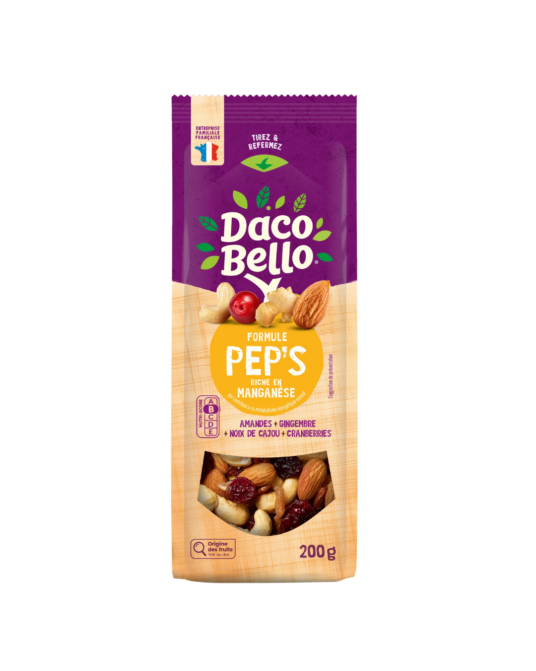 daco-bello-formule-peps-gingembre-cranberries-200g image 1