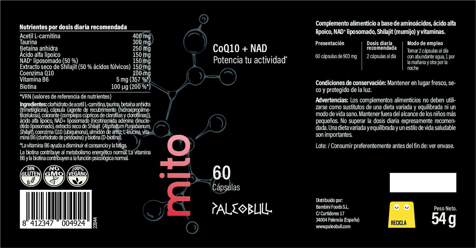 paleobull-mito-coenzyme-q10-g-lules-60-nergie image 3
