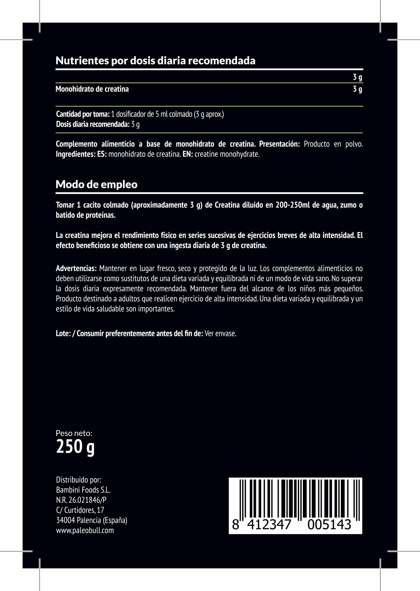 paleobull-savia-cr-atine-monohydrate-micronis-e-poudre-250-g image 2