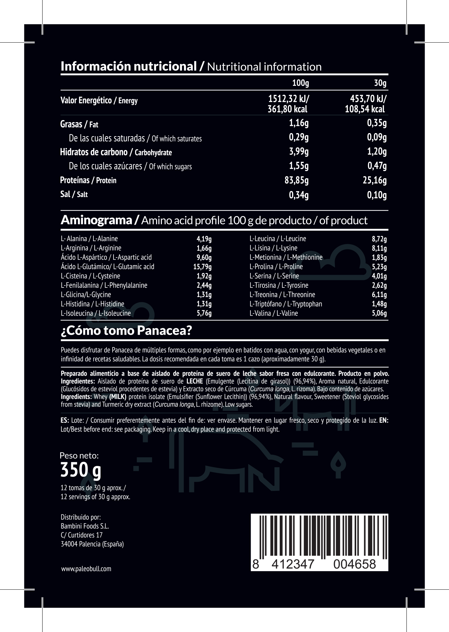 paleobull-panacea-isolat-whey-poudre-350-g-go-t-fraise image 2