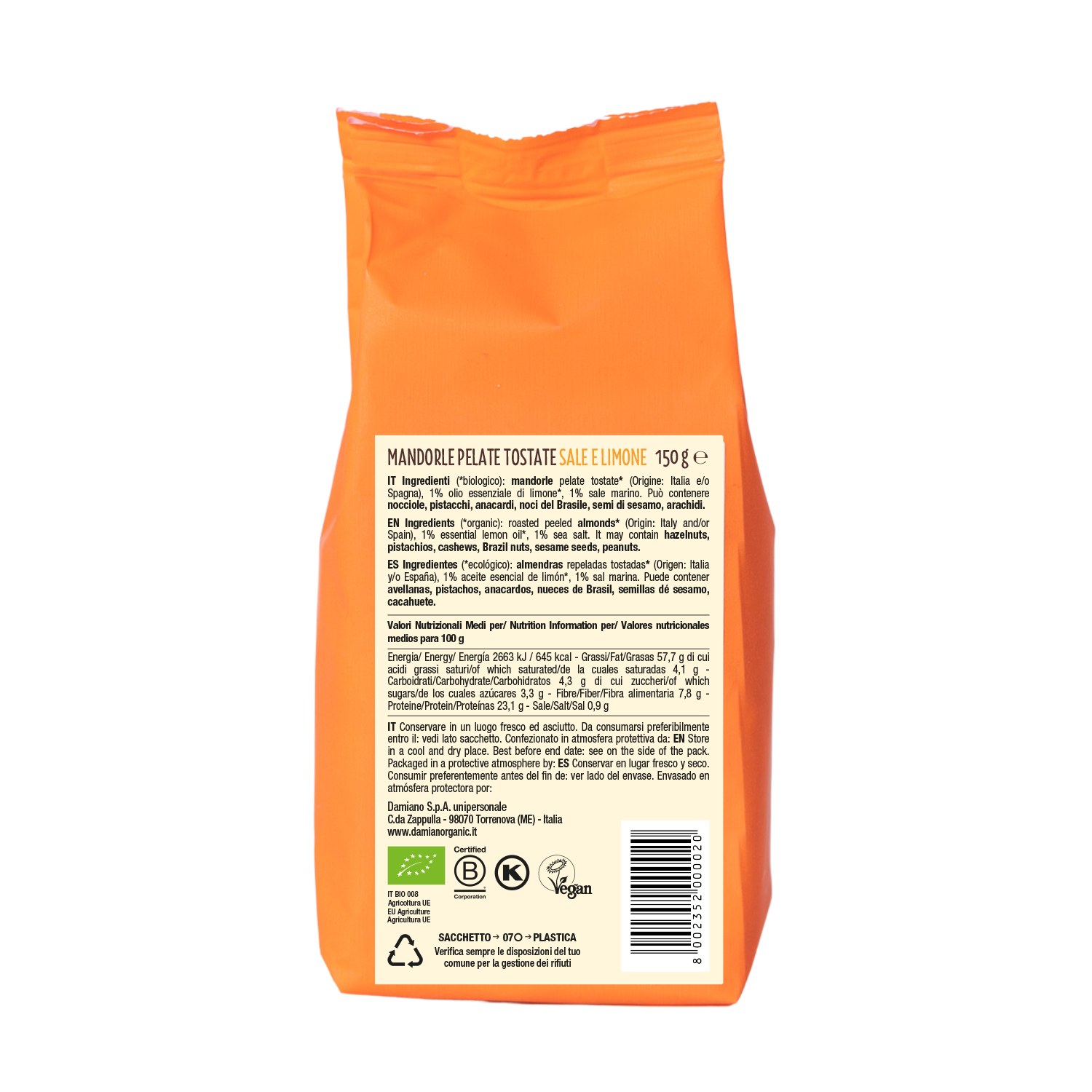 damiano-aperitivi-amandes-sel-citron-sachet-150g-bio image 4